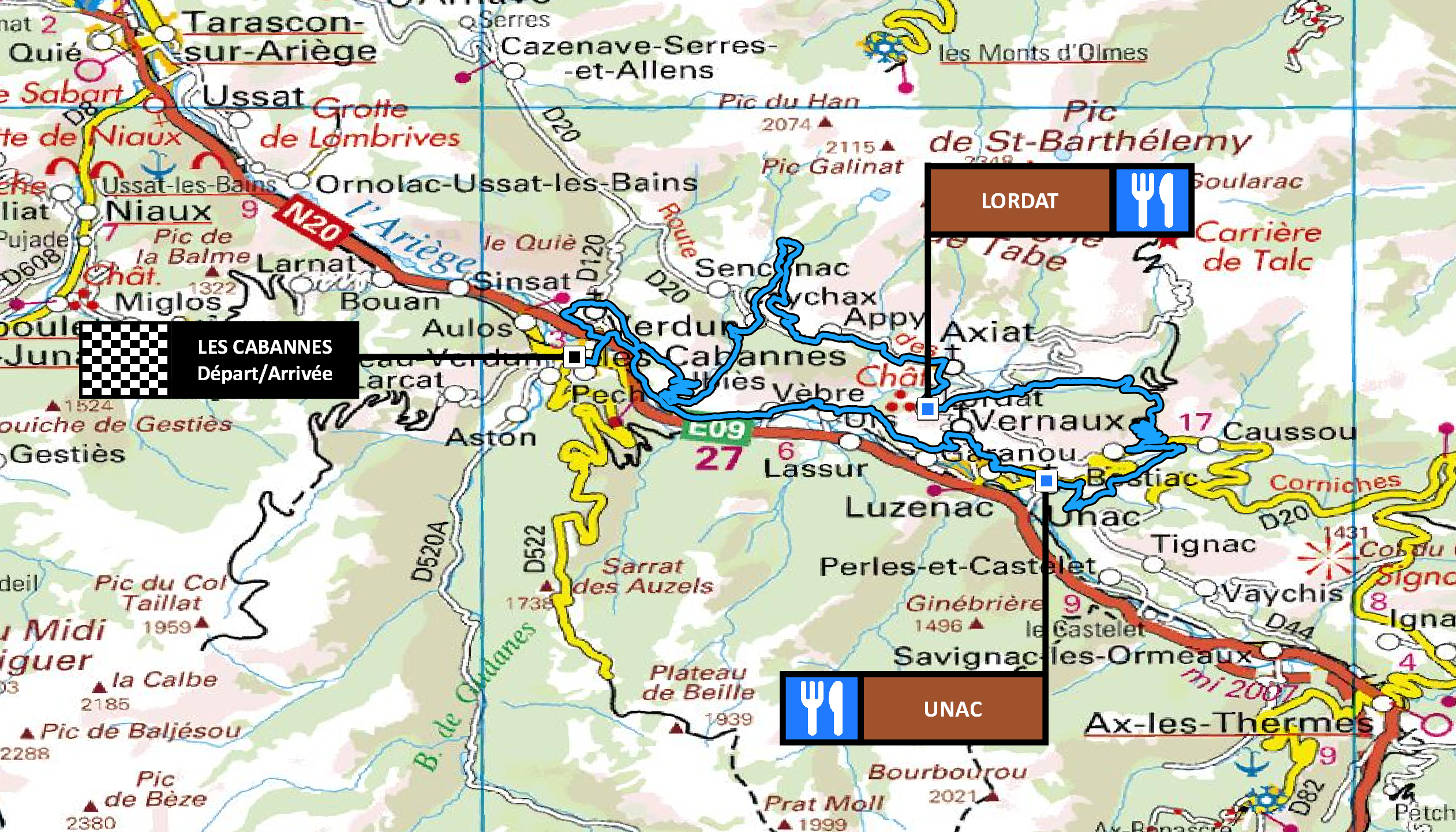 Carte Caminole VTT 2022